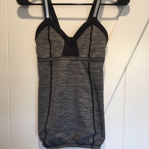 Lululemon Gray and Black Light Up Tank